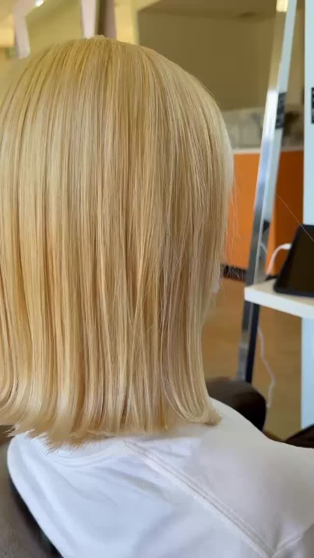 ハイトーンブロンドで艶のあるストレートボブを叶えるには｜香南市fleur amiの大人女性向けブリーチカラー施術事例