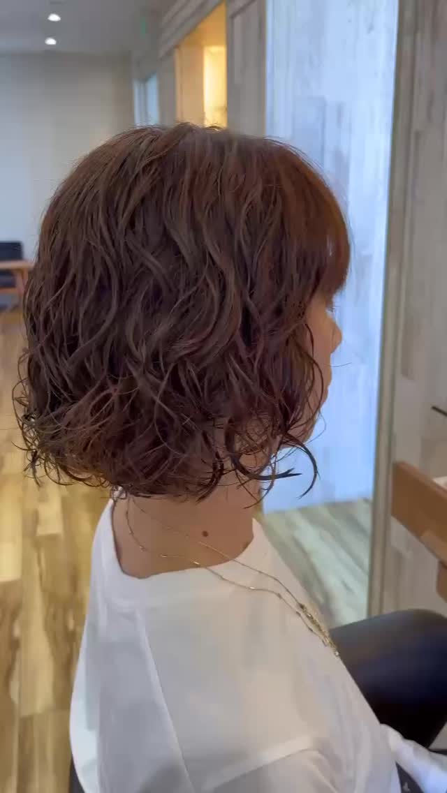 パーマで動きと丸みを出したい40代女性へ｜高知県高知市Riv. by fleuramiのボブパーマ施術事例